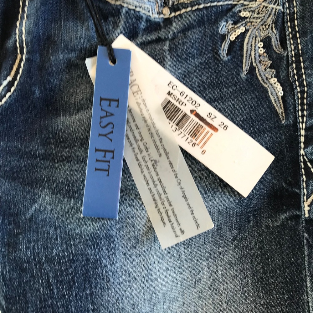 NWT Grace in LA capris/denim size 26 Easy Fit dark wash cowgirl country western - Picture 10 of 15